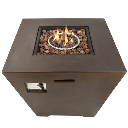 30 Brown Concrete Finish Mgo Square, Threshold Tabletop Fire Pit